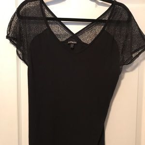Express top with lace
